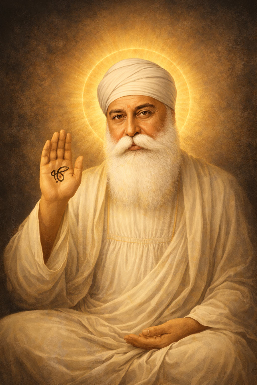 Guru Nanak Dev Ji Blessing Portrait